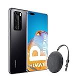 Huawei P40 Pro 5G - Smartphone de 6,58' OLED (8GB RAM + 256GB ROM, Cuádruple Cámara Leica de 50MP (50+40+12+TOF), zoom 50x, Kirin 990 5G, 4200 mAh, carga rápida , EMUI 10 HMS) Negro + altavoz CM51