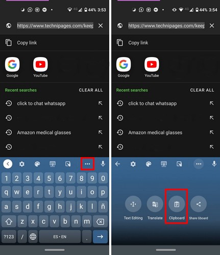 Cómo usar el portapapeles Gboard en Android