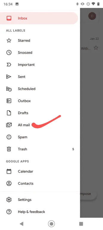 barra lateral en gmail