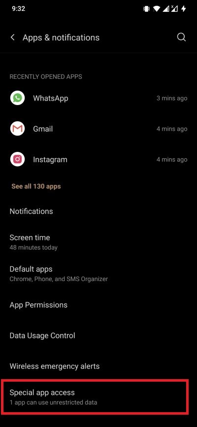 Permisos de aplicaciones de emisión de notificaciones de Android